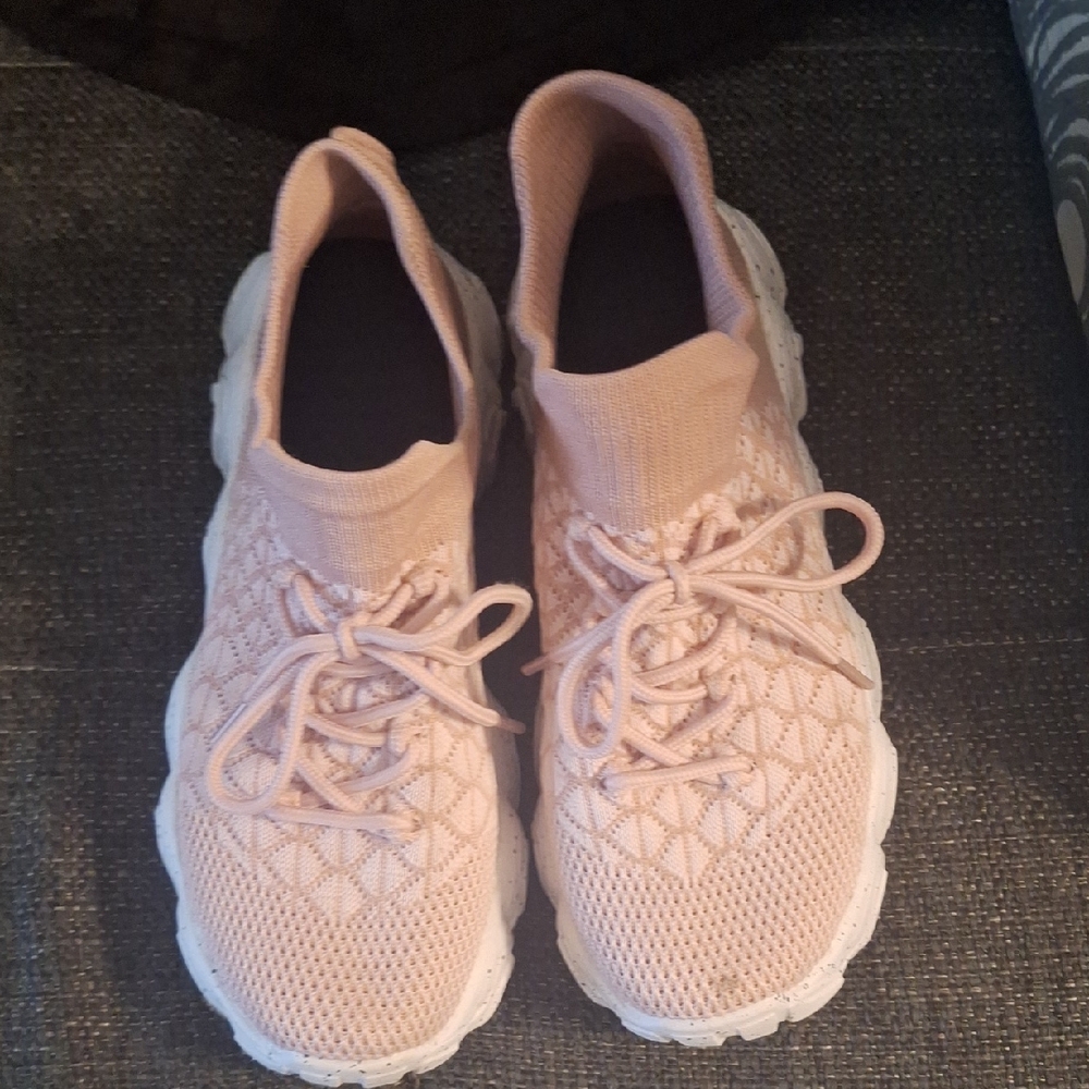 Pink Knit Sneakers